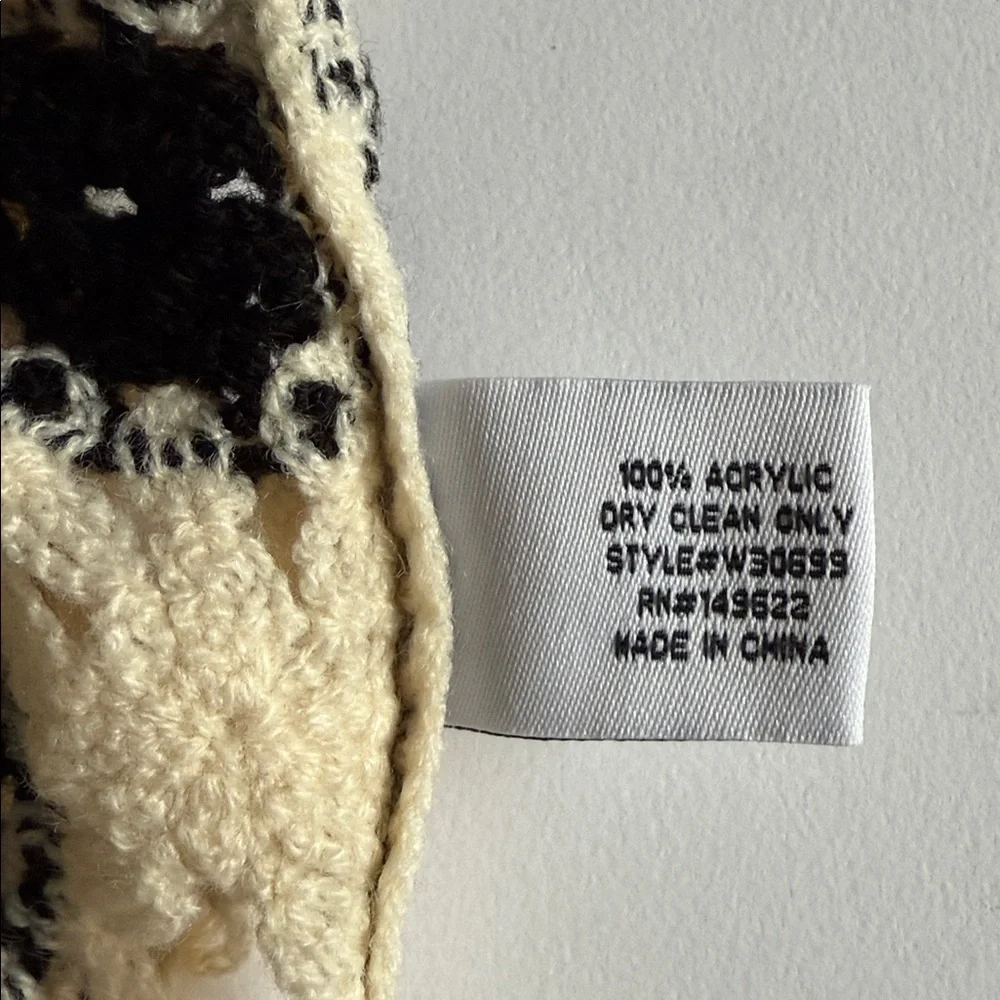 NWT Walter Baker Cream and Black Brooke Cardigan - Picture 6 of 6